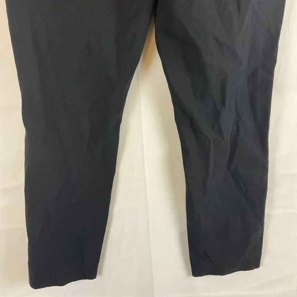 Rag & Bone Pants 10 Black Zipper Back Stretch Waist Straight Leg